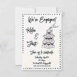 Invitación para el compromiso de la pila de champá