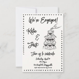 Invitación para el compromiso de la pila de champá