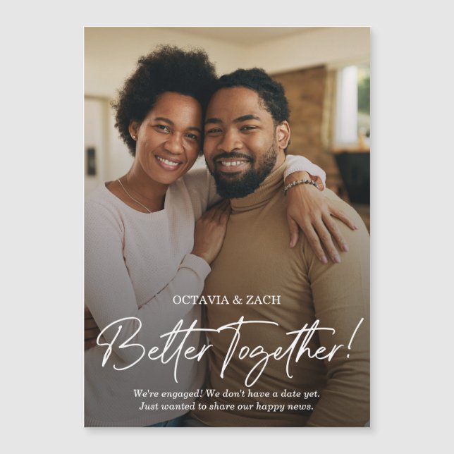 Invitación para el compromiso fotográfico mejor ju (Anverso)