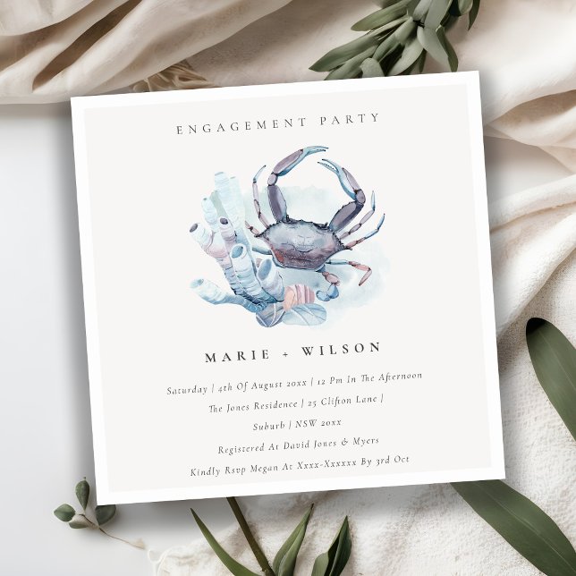 Invitación para el compromiso náutico de cangrejo  (Subido por el creador)