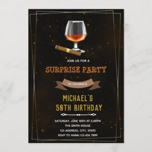 Invitación para el cumpleaños de adultos de vino y