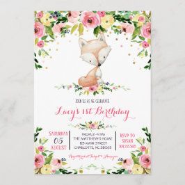 Invitación para el cumpleaños de chica de bosques