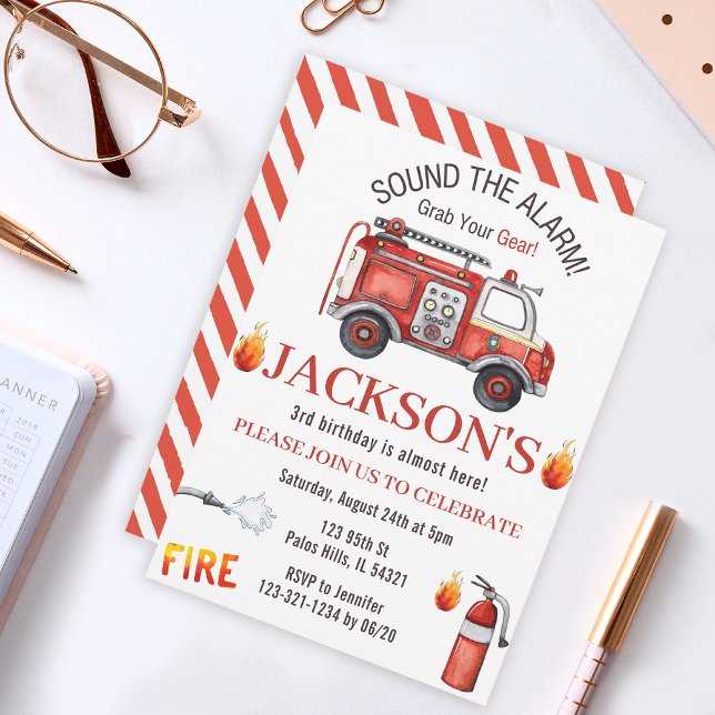 Invitación para el cumpleaños de Fireman (Subido por el creador)