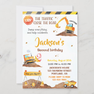 Invitación para el cumpleaños de la construcción I