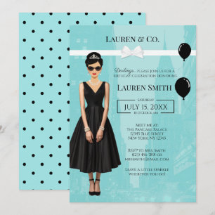 Invitación para el cumpleaños de Tiffany y Co Audr