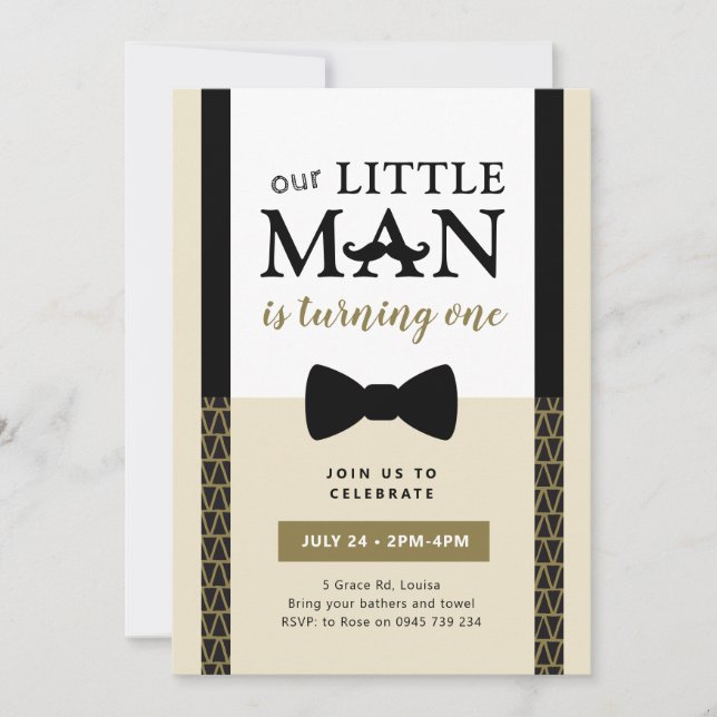 invitación para el cumpleaños del hombrecito (Anverso)