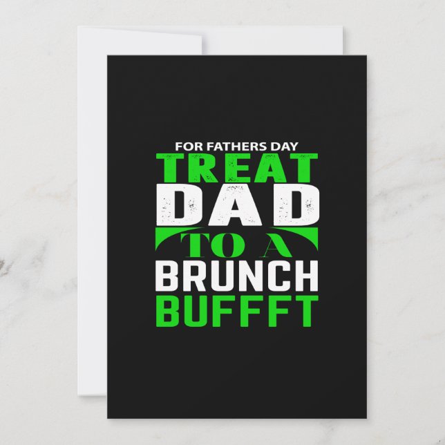 Invitación para el día de los padres, regale a papá a un bufé (Anverso)