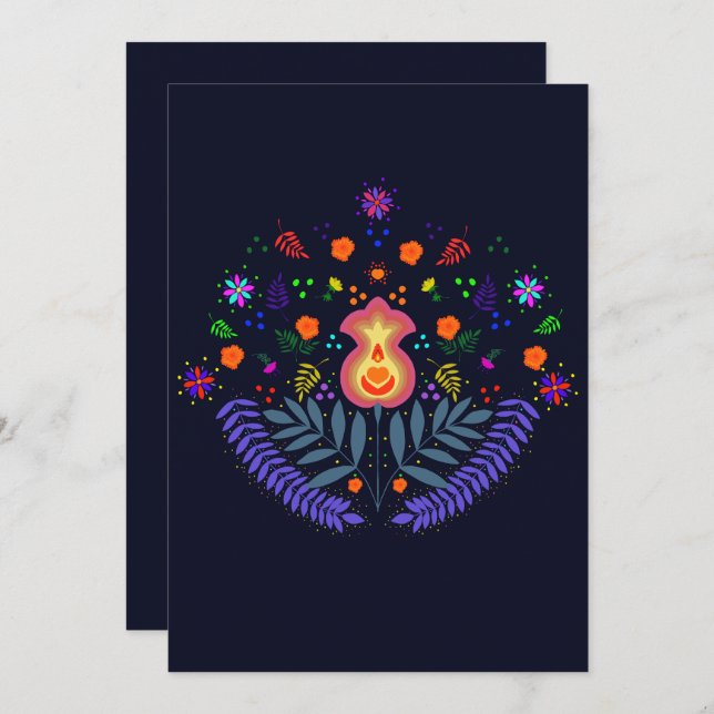 Invitación para El Día de Muertos (Anverso / Reverso)