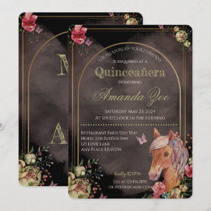 Invitación para el diseño de caballos Quinceañera/