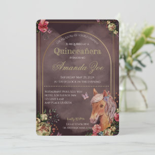 Invitación para el diseño de caballos Quinceañera/