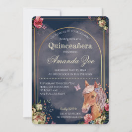 Invitación para el diseño de caballos Quinceañera/