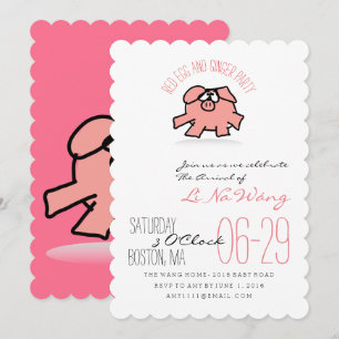 Invitación para el Fiesta de huevos rojos y jengib