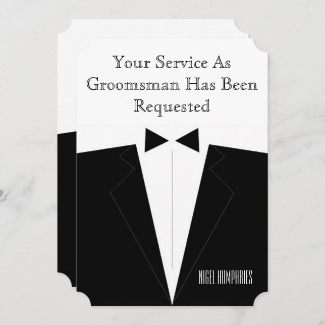 Invitación para el Padrino o Miembro del Cortejo (Anverso / Reverso)