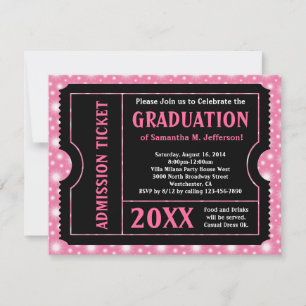 Invitación para el partido de graduación negro ros