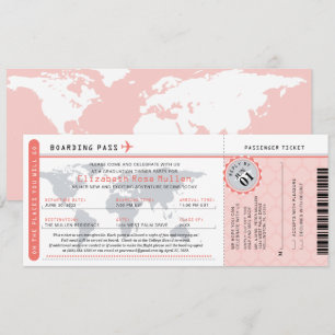Invitación para el pase de graduación de viajeros 