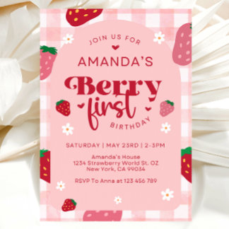 Invitación para el primer cumpleaños de Berry, 1er