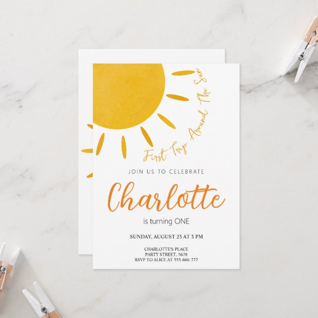 Invitación para el Primer Viaje Alrededor del Sol (Anverso/Reverso In Situ)