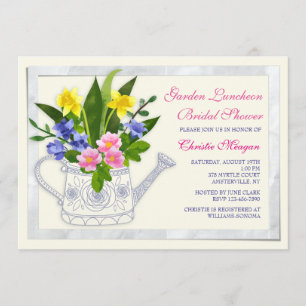 Invitación para el riego de flores