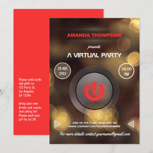 Invitación para el show virtual de cumpleaños de B