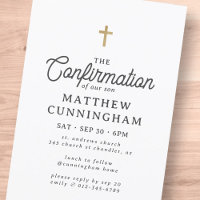 Para Él Simple Modern Elegante Cross Confirmation
