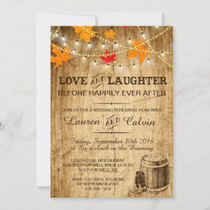 Invitación para ensayar una boda rural en otoño