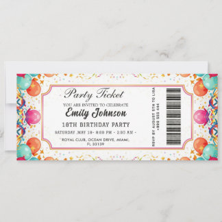 Invitación para Entrada de Fiesta de Cumpleaños Do