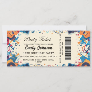 Invitación para Entrada de Fiesta de Cumpleaños Do