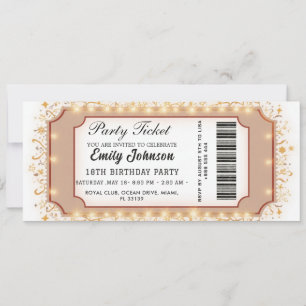 Invitación para Entrada de Fiesta de Cumpleaños Do
