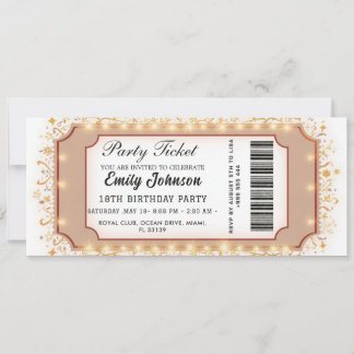 Invitación para Entrada de Fiesta de Cumpleaños Do