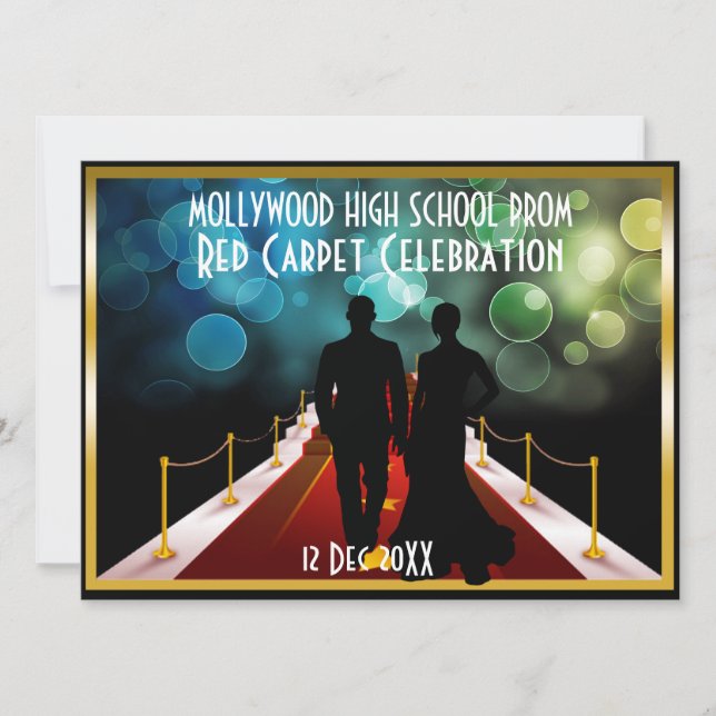 invitación para evento vip de la alfombra roja (Anverso)