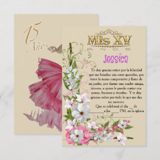 Invitación para fiesta de 15 años