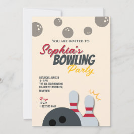 Invitación para fiesta de bolos 6