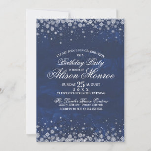 Invitación para Fiesta de Copos de Nieve