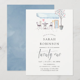 Invitación para fiesta de cumpleaños 21 en Paris C
