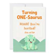 Invitación para fiesta de cumpleaños de dinosaurio