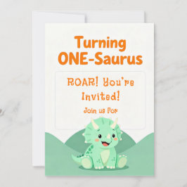 Invitación para fiesta de cumpleaños de dinosaurio