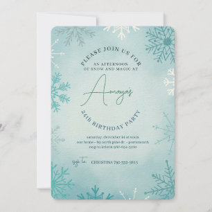 Invitación para Fiesta de Cumpleaños de Invierno c