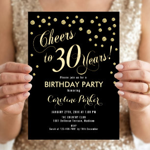 Invitación para fiesta de cumpleaños número 30 - D