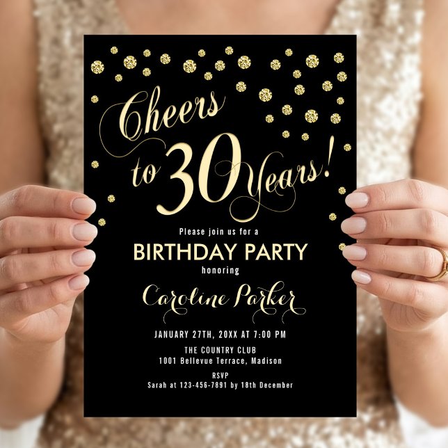 Invitación para fiesta de cumpleaños número 30 - D (Subido por el creador)
