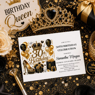 Invitación para fiesta de cumpleaños treinta Lux G