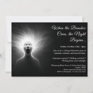 Invitación para fiesta de disfraz de Halloween de