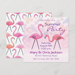 Invitación para fiesta de flamencos