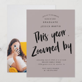 invitación para fiesta de foto de graduación pandé