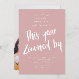 invitación para fiesta de foto de graduación pandé