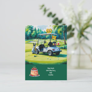 Invitación para fiesta de golf Guarde la fecha Cum