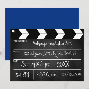 Invitación para fiesta de graduación con temática