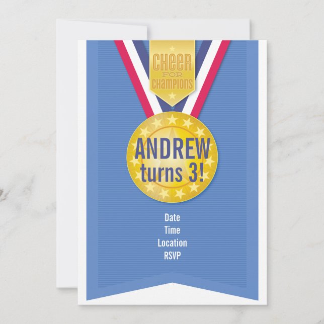 Invitación para Fiesta de Medalla de Oro (Anverso)