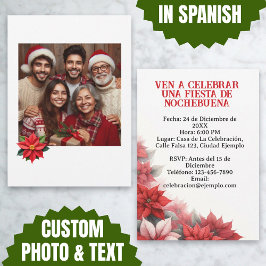 Invitación para Fiesta de Nochebuena con Foto se t
