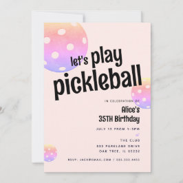 Invitación para Fiesta de Pickleball Deportes Past