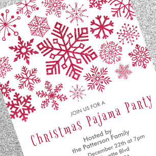 Invitación para fiesta de pijamas de adultos Copo 